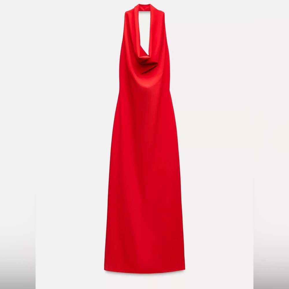 Zara Scarlet Halter Dress